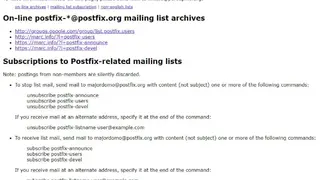 Postfix Mail Server screenshot