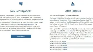 PostgreSQL screenshot