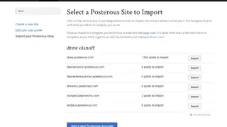 Posthaven screenshot