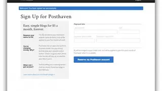 Posthaven screenshot