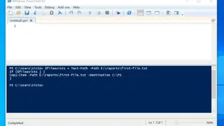 Powershell ISE screenshot