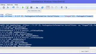 Powershell ISE screenshot