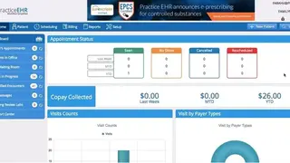 Practice EHR screenshot