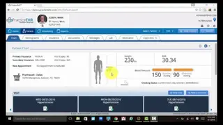 Practice EHR screenshot