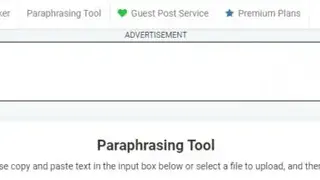 Prepostseo Paraphrasing Tool screenshot
