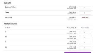 Pretix screenshot