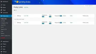 Pretty Links screenshot