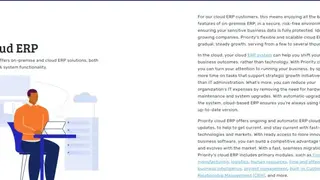 Priority Software Cloud ERP screenshot