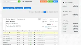 Prisync screenshot