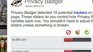 Privacy Badger screenshot