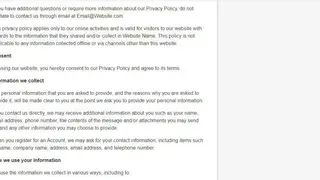 Privacy Policy Generator screenshot