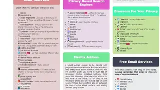 PrivacyToolsList screenshot
