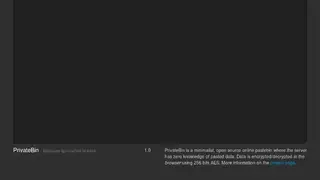 PrivateBin screenshot