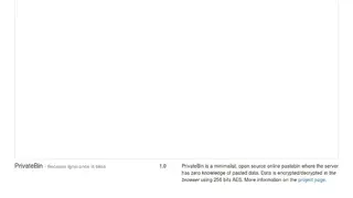 PrivateBin screenshot