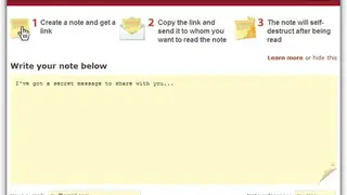 Privnote screenshot