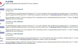 ProFTPD screenshot