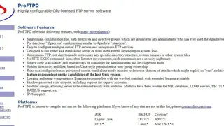 ProFTPD screenshot