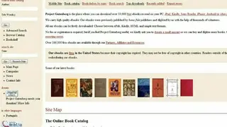 Project Gutenberg screenshot