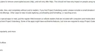 Project Gutenberg screenshot