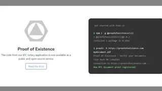 Proof of existence screenshot