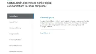 ProofPoint Archiving and Compliance screenshot