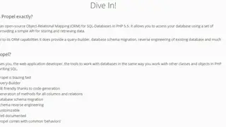 PropelORM screenshot