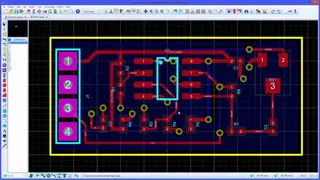 Proteus PCB design screenshot