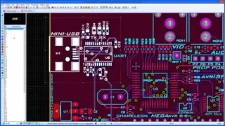 Proteus PCB design screenshot