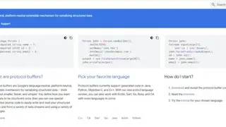 Protocol Buffers screenshot
