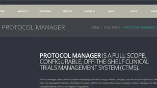 Protocol Manager (CTMS) screenshot