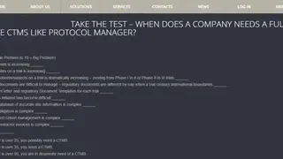 Protocol Manager (CTMS) screenshot
