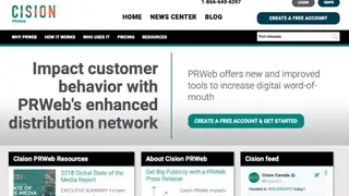 PRWeb screenshot