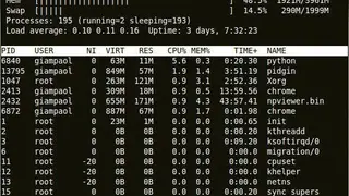 Psutil screenshot