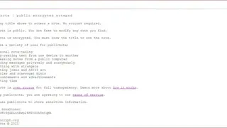 Publicnote screenshot