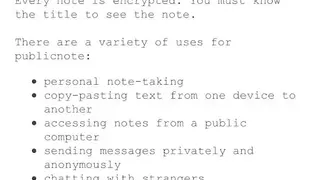 Publicnote screenshot
