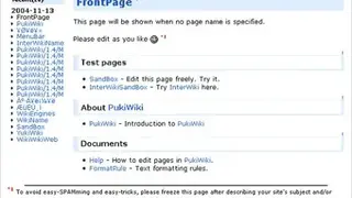 PukiWiki screenshot