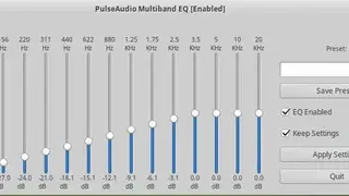 PulseAudio Equalizer screenshot