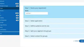 Pushwoosh A/B Testing screenshot