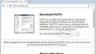 PuTTY screenshot