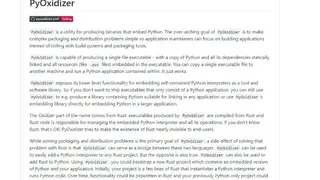 PyOxidizer screenshot