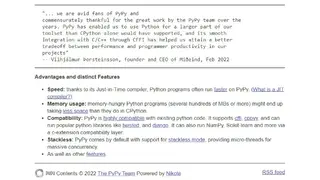 PyPy screenshot