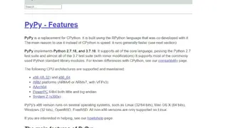 PyPy screenshot