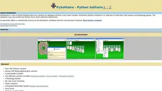 PySolitare screenshot