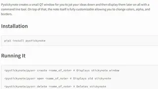 Pystickynote screenshot
