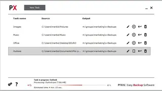 Pyxis Backup Software screenshot