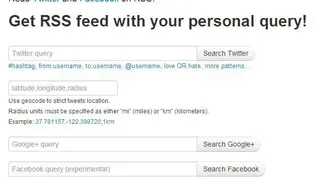 Queryfeed screenshot