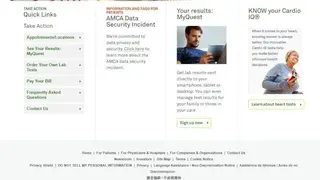 Quest Diagnostics screenshot