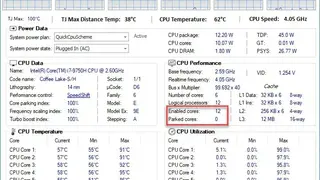 Quick CPU screenshot