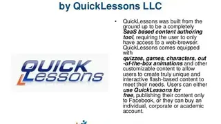 QuickLessons Authoring Tool screenshot