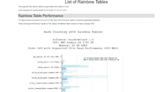RainbowCrack screenshot